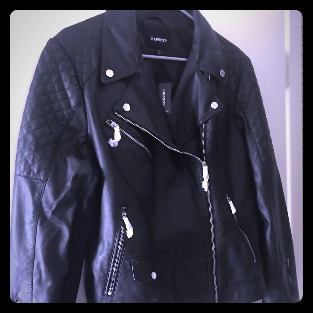 BRAND NEW Express Faux Leather Moro Jacket
